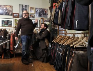 Scots actor Brian Cox is measured up for a kilt. Picture: Phil Wilkinson