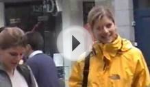 man playing bagpipe on galway shop street