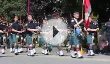 Parade With Scottish Bagpipes, Men With Kilts Stock Video