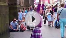 Traditional Scottish Dancing High Street Edinburgh Scotland